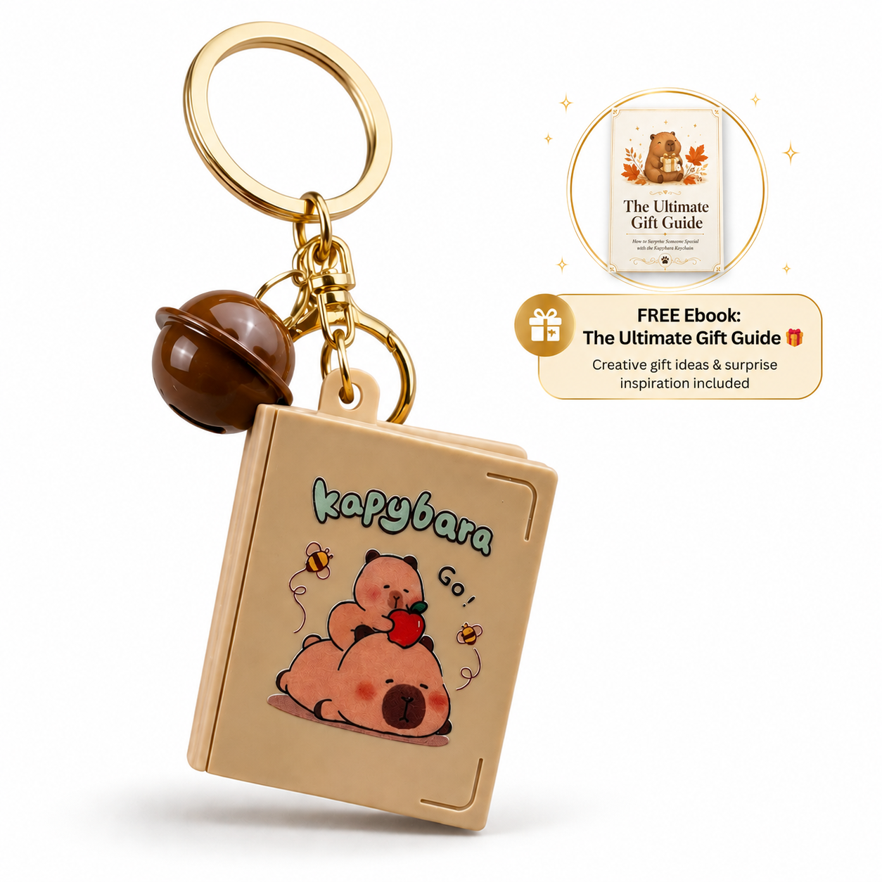 Kapybara Pop-Up Book Keychain
